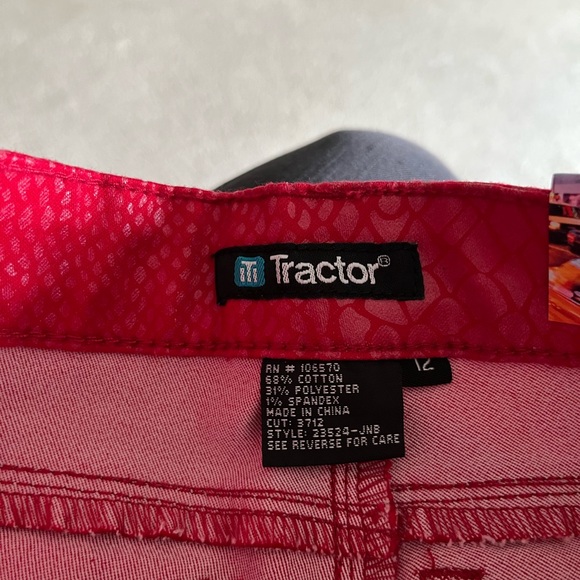 NWT Red Girls Tractor Jeans - Size 12 - Picture 5 of 9